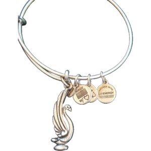 ALEX AND ANIMonth of May Swan Charm Bracelet Pewter Tone